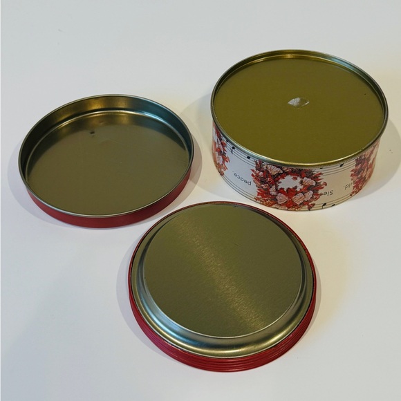 Vintage Coasters Christmas Holiday Home Decor Drinkware Barware Red Wreath Bows - Picture 11 of 16